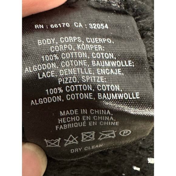 Sparrow Anthropologie Sz S Black Crochet Knit HiLow Sweater Open Knit Sheer Goth - Picture 5 of 12